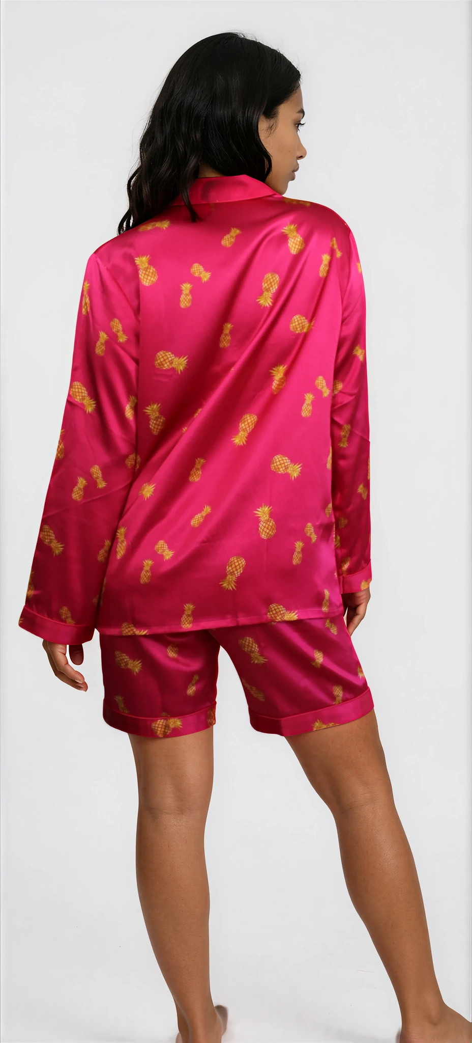 Fuksia & Ananas Silke sett