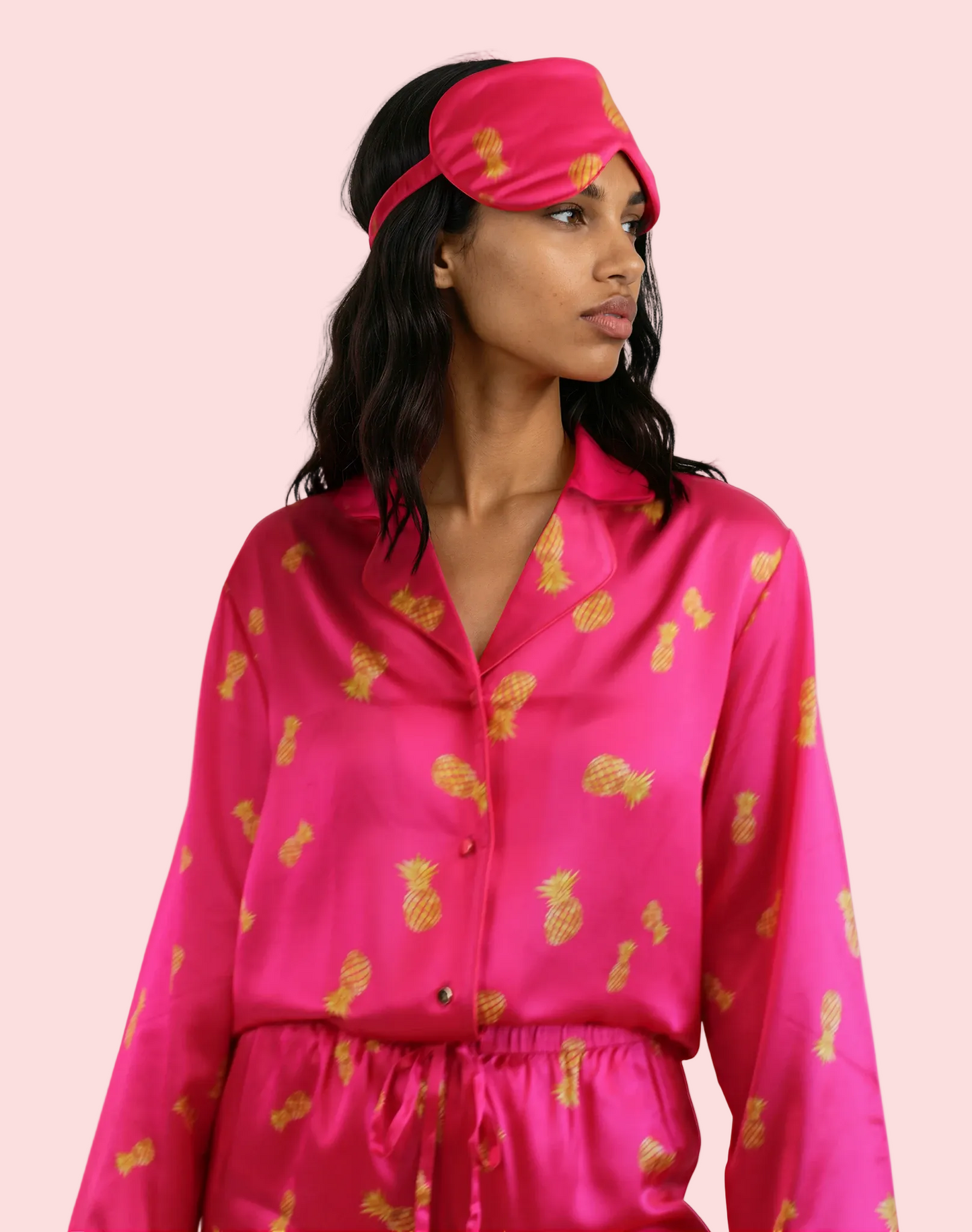 Fuksia & Ananas Silke Shorts