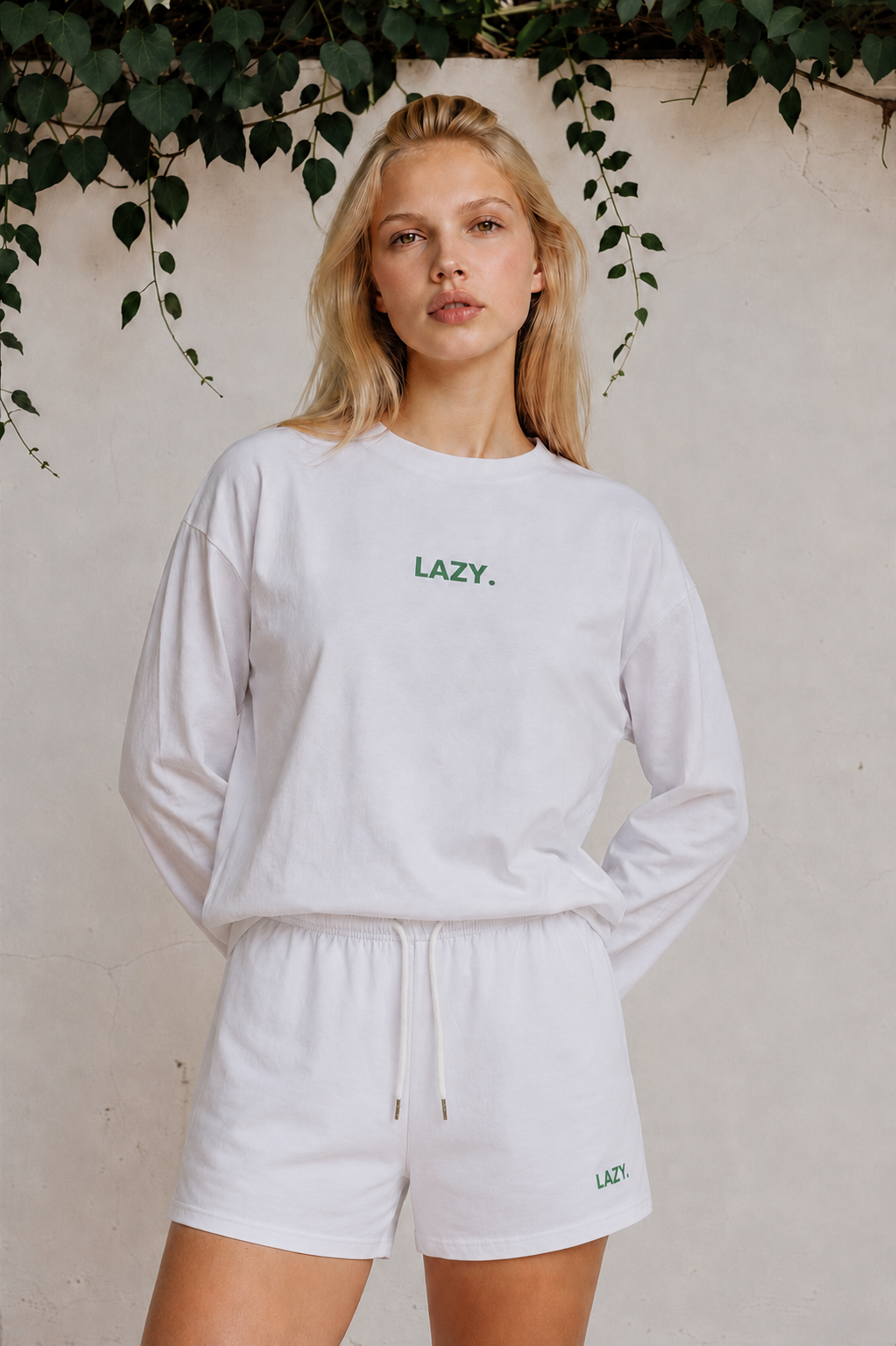 LAZY. white