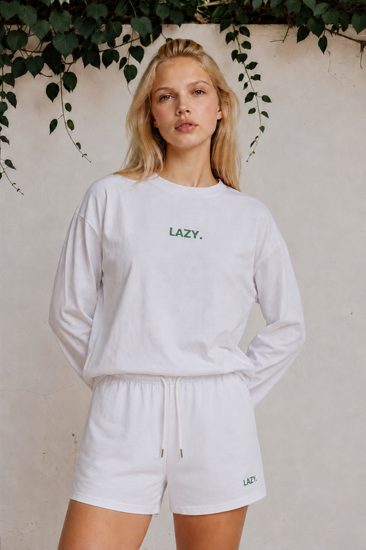 LAZY. white