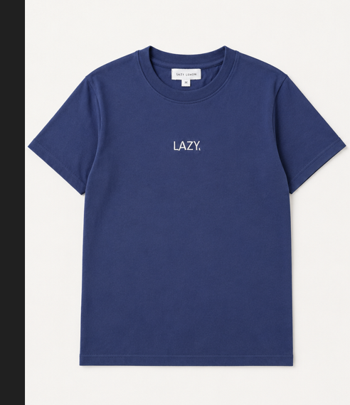 LAZY. blue