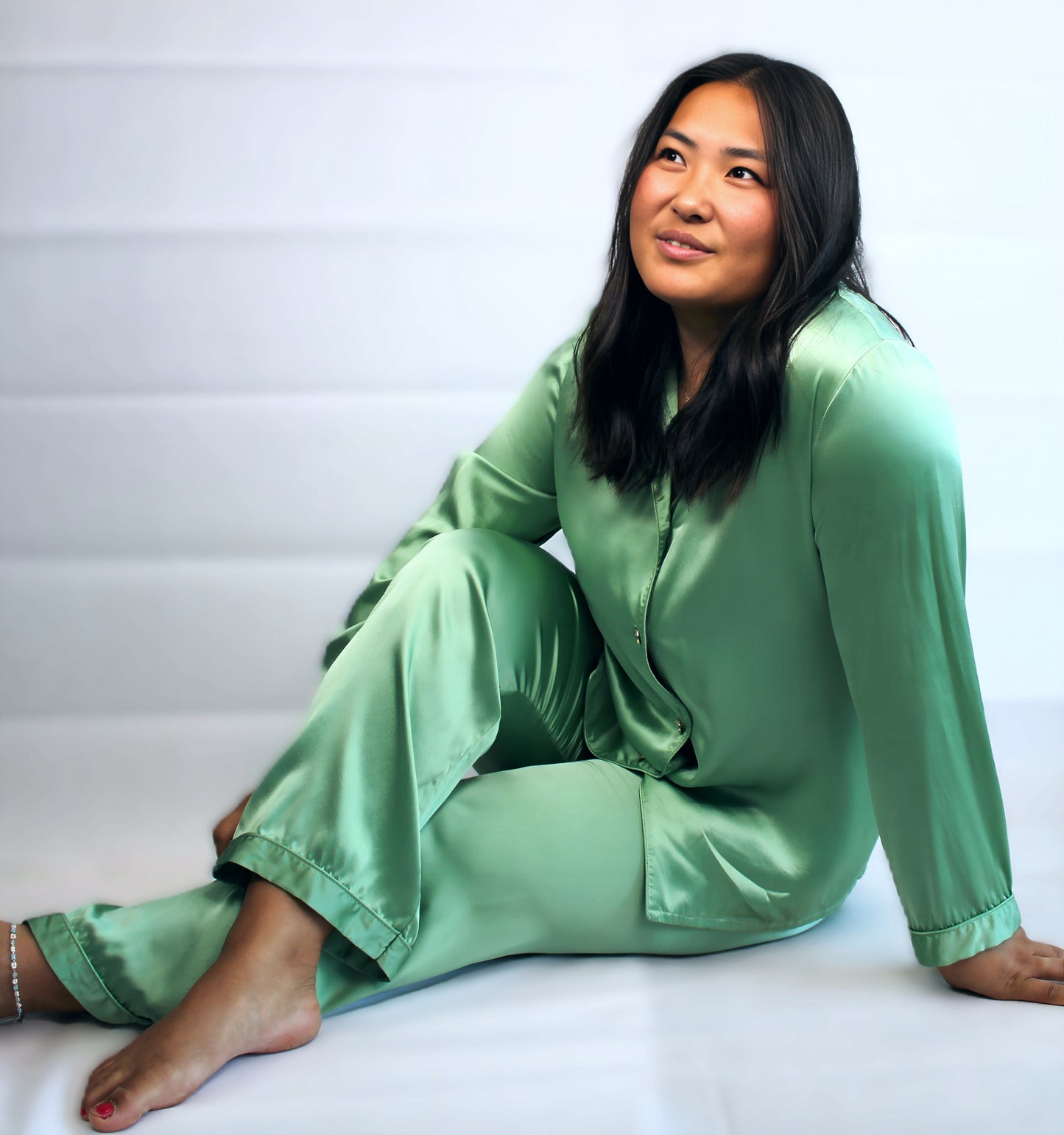 Grønn Pysjamas Silke - Limited edition